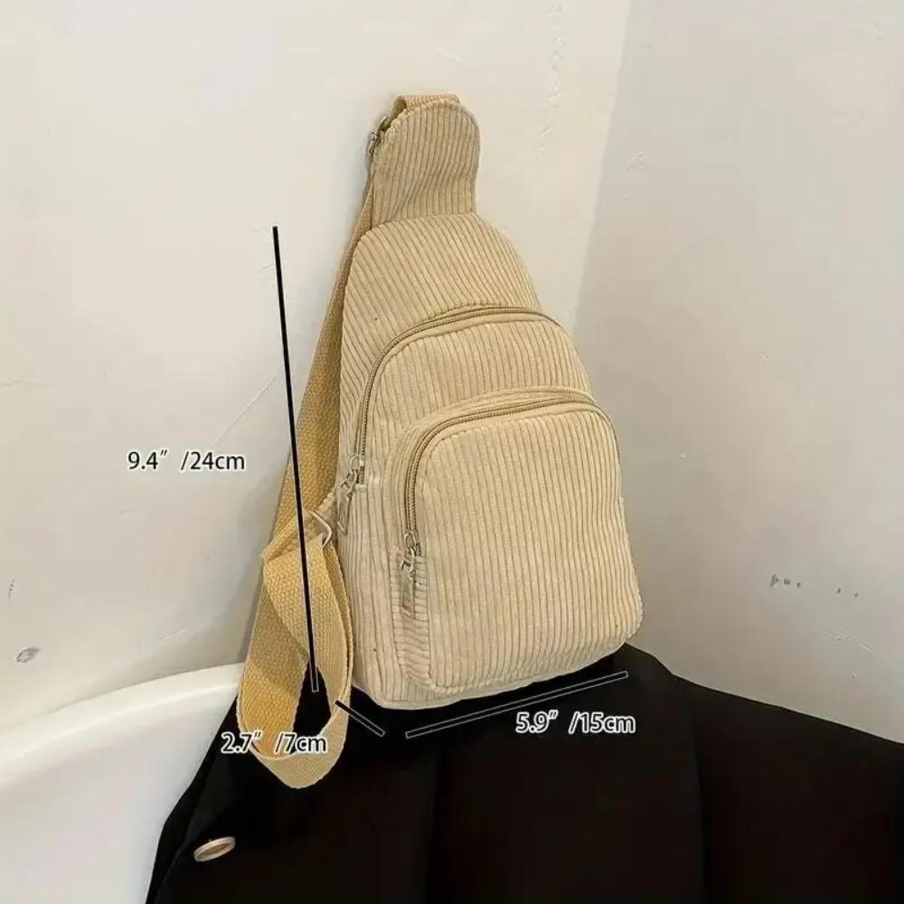 Vintage Corduroy Crossbody Bag - Mini Backpack Purse recension och pris
