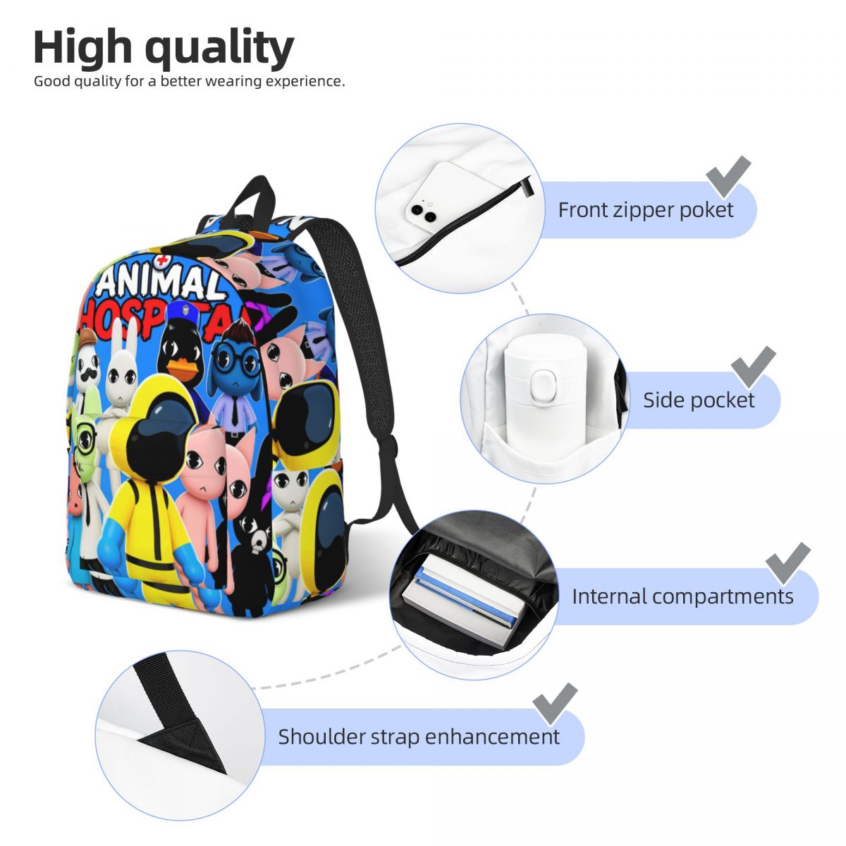 2026 Game Animals Hospitals Ba - School Backpack Teen recension och pris